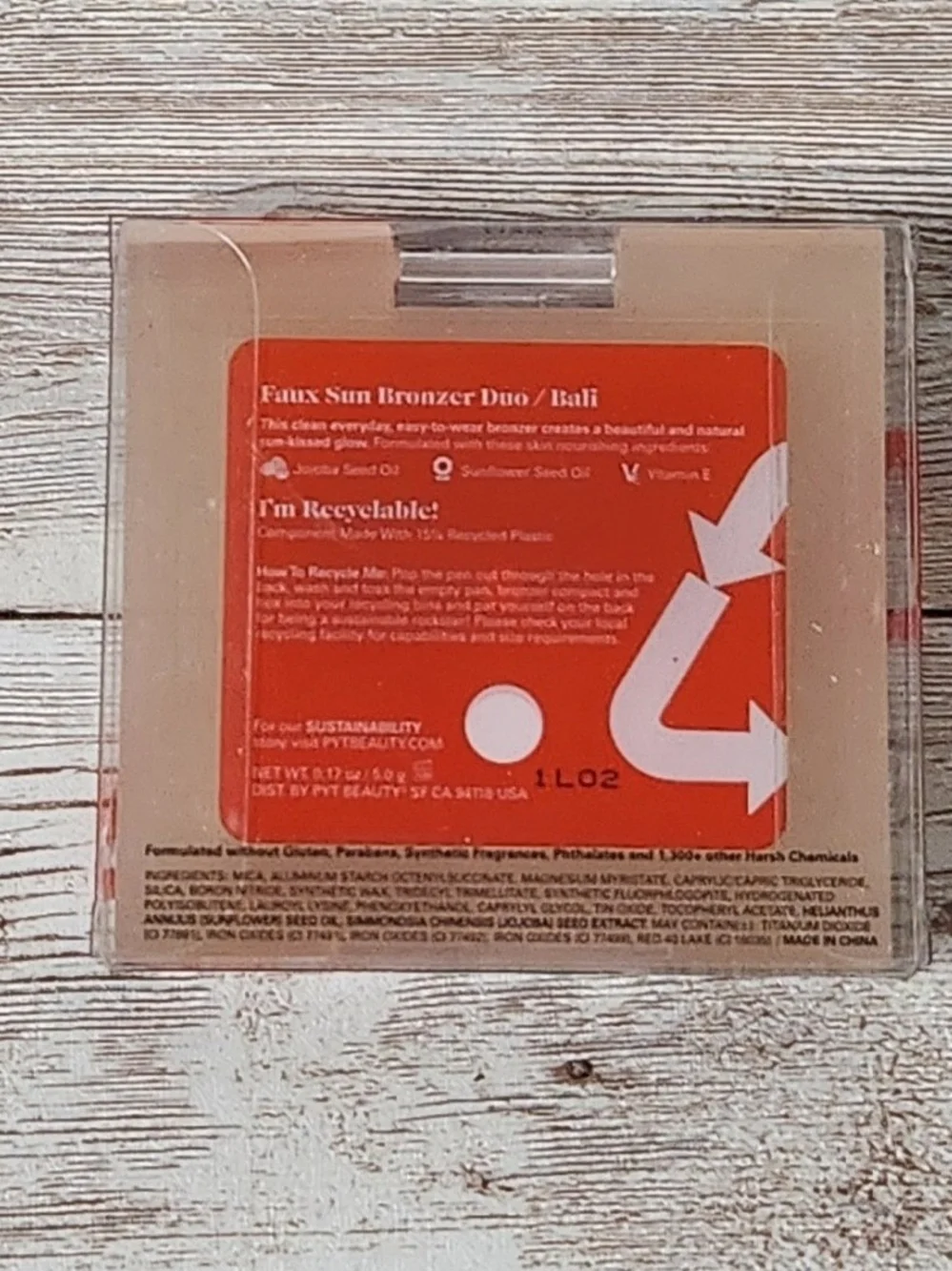 New PYT Beauty Powder Faux Sun Bronzer Duo BALI Matte & Shimmer .17 oz